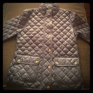 J. Crew Dove Silver Down Coat
